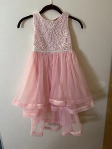Speechless Kids Girl's Sparkling Lace Pink Floral Party Hi-low Dress size 5 - Picture 1 of 13