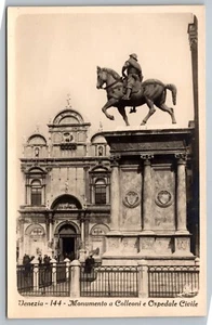 AK Venezia Monumento A Colleoni E Ospedale Civile Hospital Echtfoto - Bild 1 von 2