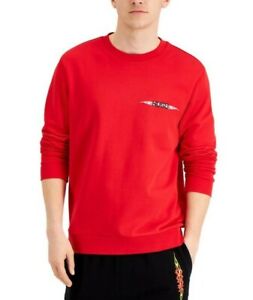 Hugo Hugo Boss Red Label Men's Red Dungus Flaming Logo Print Pullover Sweatshirt