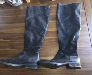 Geboren Borman schwarze Wildlederreitstiefel Damengröße US 8 M - Bild 1 von 12