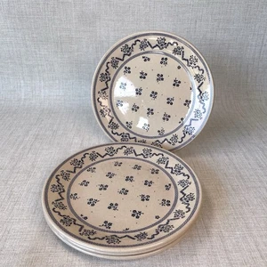 Laura Ashley Petite Fleur Ironstone Johnson Brothers 8” Salad Plates Set Of 4 - Picture 1 of 6