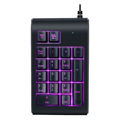 Mini USB Keyboard Numeric Keyboard Practical Notebook Keyboard Luminous Keypad - Image 1 of 4