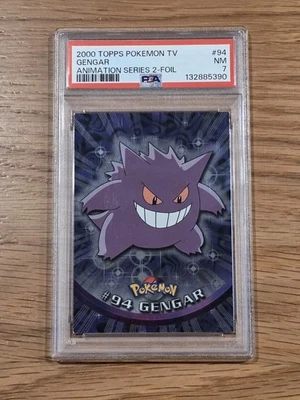Topps Gengar 94 Animación Serie 2 Lámina Azul Logo Pokémon PSA 7 Foto 1 de 4