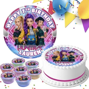 POP DEMON HUNTERS PERSONALISED EDIBLE CAKE TOPPER & CUPCAKE TOPPERS PK-459 - Picture 1 of 7