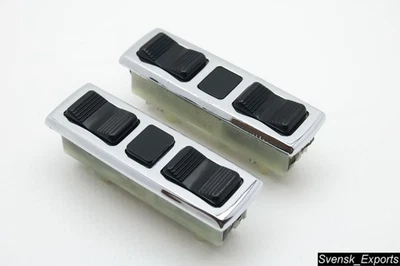 Mercedes OEM Genuine W123 W116 *Serviced* Front Chrome WINDOW SWITCHES W108 W114 Foto 1 de 3
