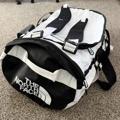 The North Face TNF Base Camp Duffel Bag Backpack WHITE-BLACK 71L Medium Gear Bag - Image 1 of 4