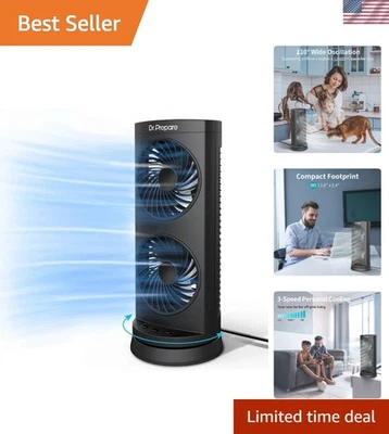 Efficient 13'' Table Fan - Oscillation & Dual Air Circulation for Cozy Comfort - Image 1 of 4