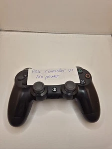 Official PlayStation 4 Controllers x2 - 1x V1 1x V2 Spares or Repairs No Power  - Picture 1 of 6