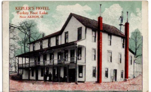 CARTOLINA 1917 Keplers Hotel Turkeyfoot Lake Portage Lakes Akron Ohio Old 0897 - Foto 1 di 2