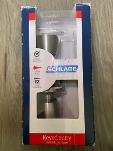 Schlage #F51 Siena Satin Nickel umschaltbare gleichschließend Eingangstür Wohngebäude - Bild 1 von 5