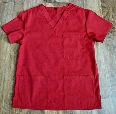 NWOT Canada Goose Red Cotton Blend Medical Nursing Scrub Top Women Size XS  - Image 1 of 4