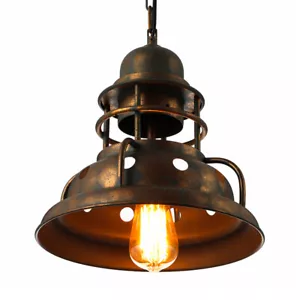 Vintage Industrial Pendant Lamp Rustic Copper Ceiling Chandelier Light Barn Lamp - Picture 1 of 9