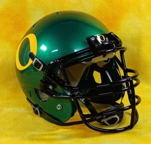 Throwback Oregon Ducks SUPER custom fullsize Schutt XP football helmet L green - Picture 1 of 7
