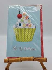 PS Greetings Card Fro-Yo Birthday Eat Ice Cream for Breakfast Happy Birthday - Picture 1 of 3