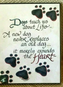 Dogs Teach Us Wall Plaque - LPG Greetings - New - Picture 1 of 3