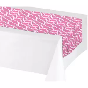 Candy Pink Non-Woven Fabric Table Runner 14" x 84" Tableware Decorations - Picture 1 of 1