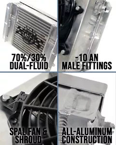 CSF All-Aluminum Dual Fluid Oil Cooler w/ SPAL Fan - Picture 1 of 4