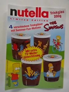 Ferrero Werbung / Nutella/ Limited Edition /The Simpsons - 30 x 21,5 cm /Plastik - Bild 1 von 1