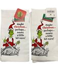 Dr. Seuss The Grinch Kitchen Towels Maybe Christmas Means More 2 Piece 25x19