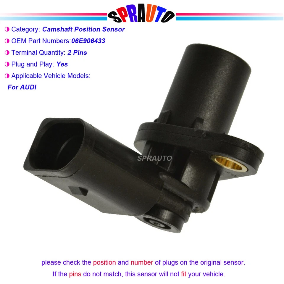 Sensor de posición del cigüeñal para Audi A4 A6 A8 Quattro V6 3.0L 3.2L 4.2L 06E906433 Foto 1 de 4