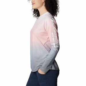 Columbia Women's Printed Tidal Deflector Long Sleeve, Activewear Top - Picture 1 of 11