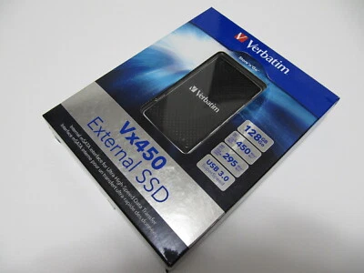 Verbatim External SSD Portable Hard Drive 128GB USB 3.0  Vx450 Solid State Drive - Image 1 of 4