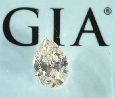 GIA Certified .71 ct H Si 2 Pear Shape Natural Diamond Loose - Image 1 of 4