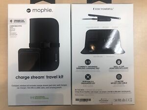 Mophie Qi Wireless Pad Travel Kit w/ Car & Wall Adapters for Smartphones - Black