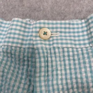Southern Tide Herrenshorts Größe 35 blau Gingham Seersucker flach vorne Skipjack - Bild 1 von 10