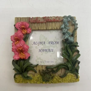 Aloha From Hawaii Picture Frame Collectible Tropical Flowers 3D Asia Crown Ent. - Picture 1 of 4