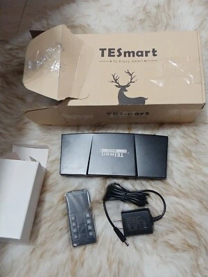 TESmart 4x2 HDMI 4 in 2 Out Matrix Switch Splitter HMA0402A1U Black - Image 1 of 4