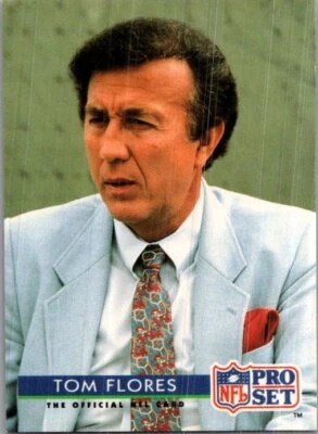 1992 Pro Set #333 Tom Flores - Image 1 of 2