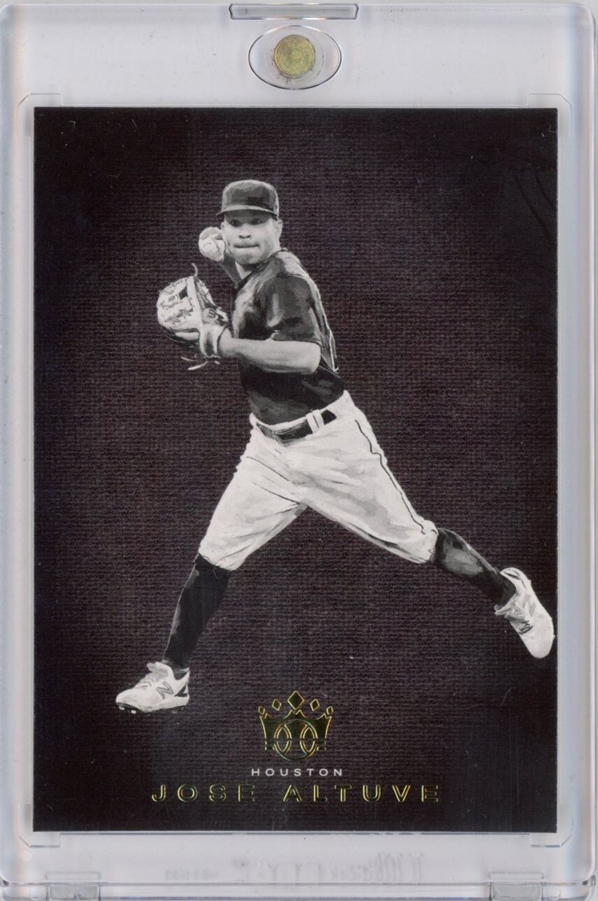 2022 Panini Diamond Kings Jose Altuve Case Hit BLACKOUT #BO-10 SSP Astros