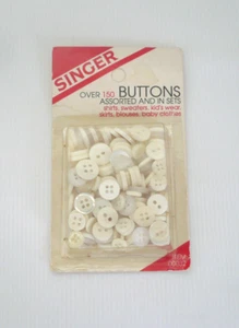 Vintage Singer Assorted Buttons Over 150 Buttons! Sealed Package Item #00032 - Picture 1 of 10