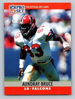 1990 Pro Set #30 Aundray Bruce  UER  Atlanta Falcons - Image 1 of 2