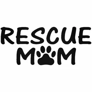 RESCATE MAMÁ Calcomanía Paw Adoptar Hogar Familia Amor Vinilo Calcomanía Refugio Perro Pegatina - Imagen 1 de 1