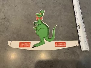 Vtg SEALTEST Circus Kangaroo And Baby Ice Cream Cup Wrap Unused 1940-1950’s - Picture 1 of 3