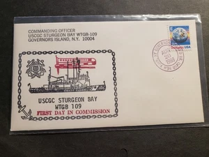 USCGC STURGEON BAY WTGB-109 Naval Cover 1988 COMMISSIONED Cachet - Picture 1 of 2