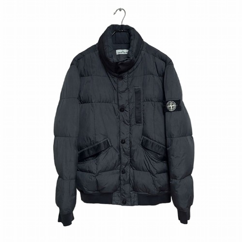 Piumino Stone Island bianco patch stropicciato lap tinto in capo 1306 119199941