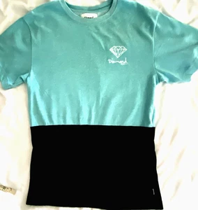 DIAMOND SUPPLY CO. TWO TONE STREETWEAR T SHIRT Men's Medium Blue/Black - Picture 1 of 7