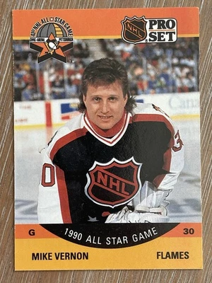 1990-91 Pro Set Mike Vernon All Star Calgary Flames Hockey Card #338 - Image 1 of 2