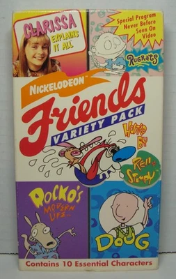 NICKELODEON FRIENDS VARIETY PACK VHS TAPE ROCKO DOUG CLARISSA RUGRATS REN STIMPY - Изображение 1 из 4