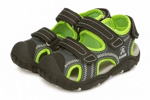 Sandalia Kamik para niños Seaturtle 2 punta cerrada, verde/negro, talla: 9 niños pequeños - Imagen 1 de 4