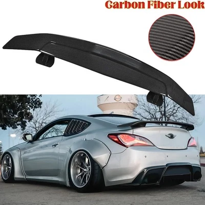52" Carbon Fiber Spoiler Wing Rear Trunk Wing GT Style For Hyundai Genesis Coupe Foto 1 de 4