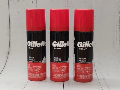(Pack of 3) Gillette Foamy Regular Shaving Cream, 2 fl oz Each, Total 6 fl oz - Image 1 of 2