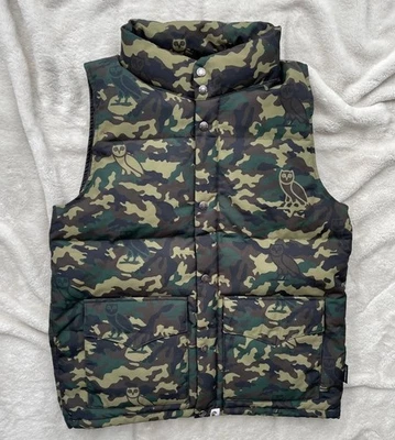 Bape x OVO Green Woodland Camo Puffer Vest - Large - Authentic - New - Image 1 of 4
