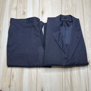 Traje Brooks Brothers Makers 100 % lana medio forrado 2 piezas azul para hombre talla 48R 40x28 - Imagen 1 de 21