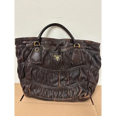 Auténtica Bandolera PRADA Gauffre Marrón Foto 1 de 4
