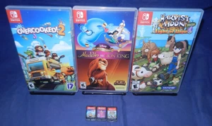 Switch; Overcooked 2, Harvest Moon Light of Hope,Disney Classic Aladdin/LionKing - Picture 1 of 6