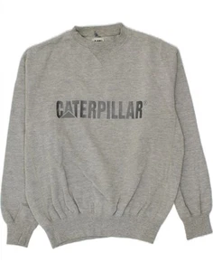 CATERPILLAR Mens Graphic Sweatshirt Jumper Medium Grey Cotton CW50 - Picture 1 of 3